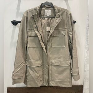 Tan trench coat